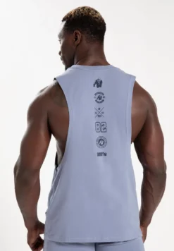 Gorilla Wear Lopez Drop Armhole Tank Top - Stonewash Blauw