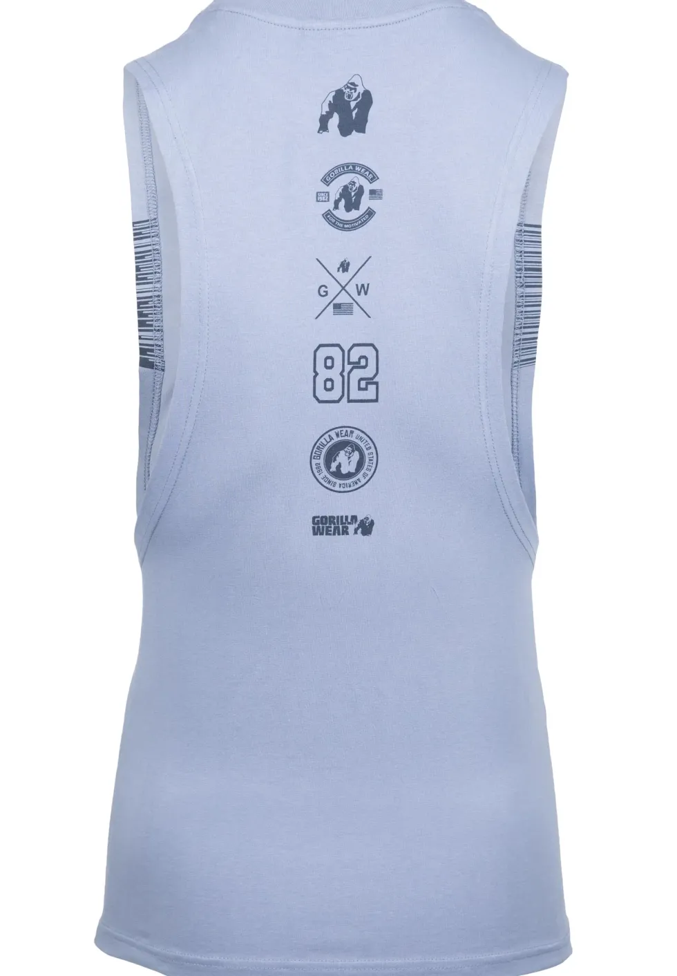 Gorilla Wear Lopez Drop Armhole Tank Top - Stonewash Blauw