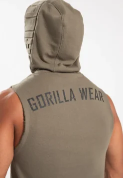 Gorilla Wear Marshall Mouwloze Hoodie - Legergroen