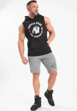 Gorilla Wear Marshall Mouwloze Hoodie - Zwart