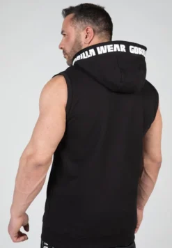Gorilla Wear Milwaukee Mouwloos Vest met Capuchon - Zwart