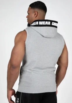 Gorilla Wear Milwaukee Mouwloos Vest met Capuchon - Grijs Gemeleerd