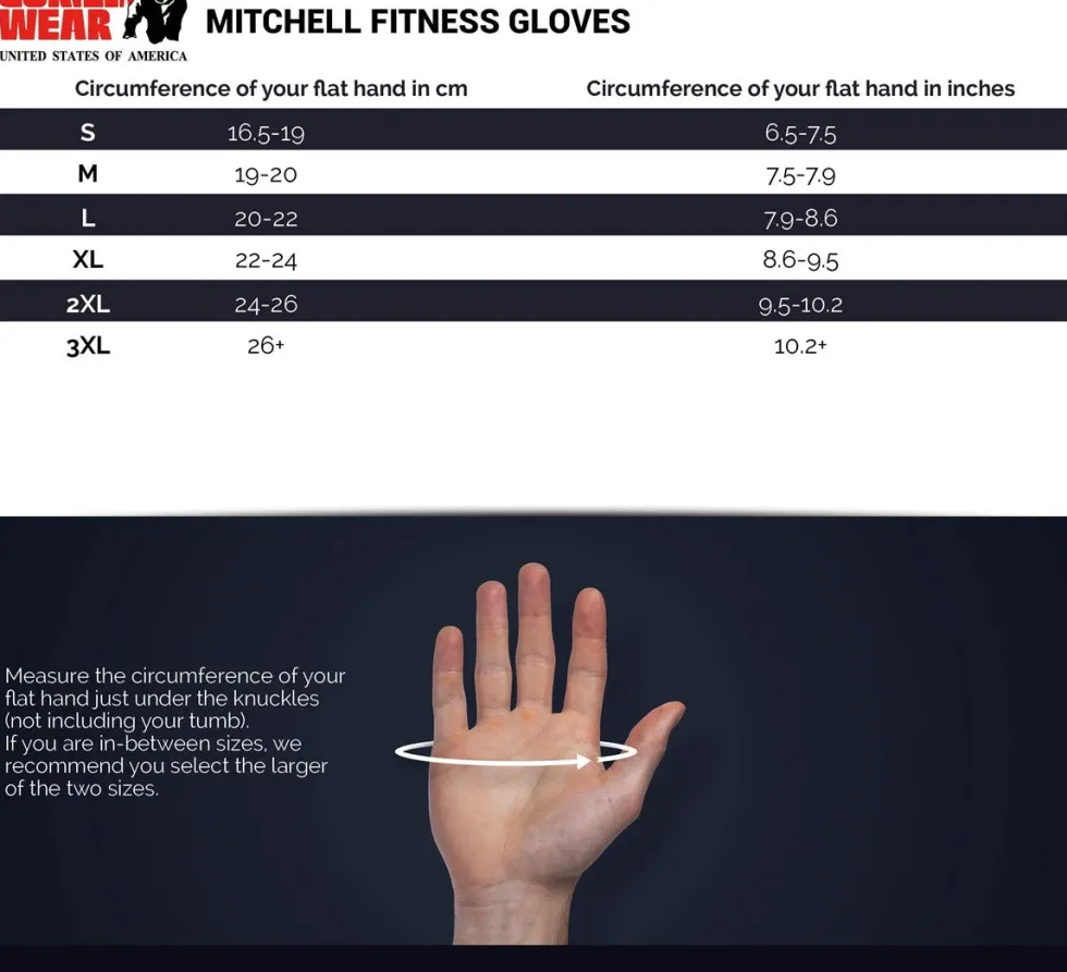 Gorilla Wear Mitchell Training Gloves - Fitness Handschoenen - Zwart