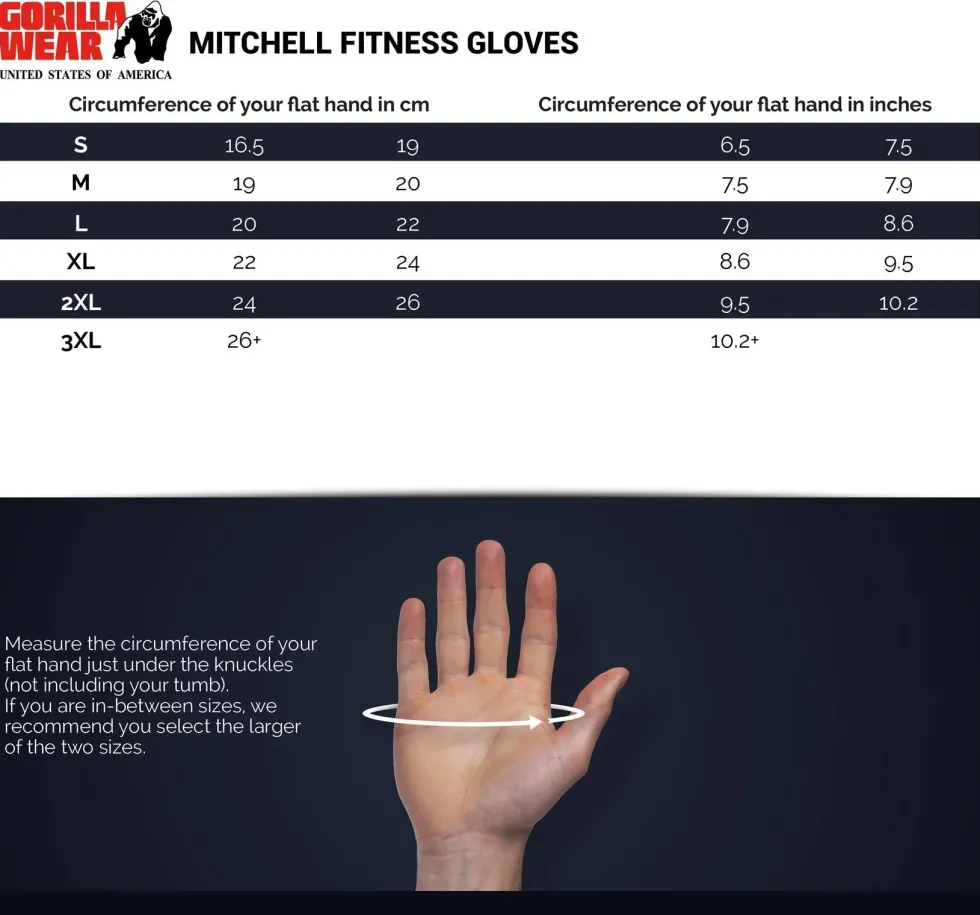 Gorilla Wear Mitchell Training Gloves - Fitness Handschoenen - Zwart