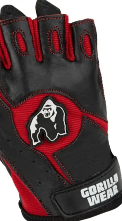 Gorilla Wear Mitchell Training Gloves - Fitness Handschoenen - Zwart/Rood