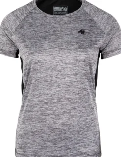 Gorilla Wear Monetta Performance T-Shirt - Grijs Gemeleerd/Zwart