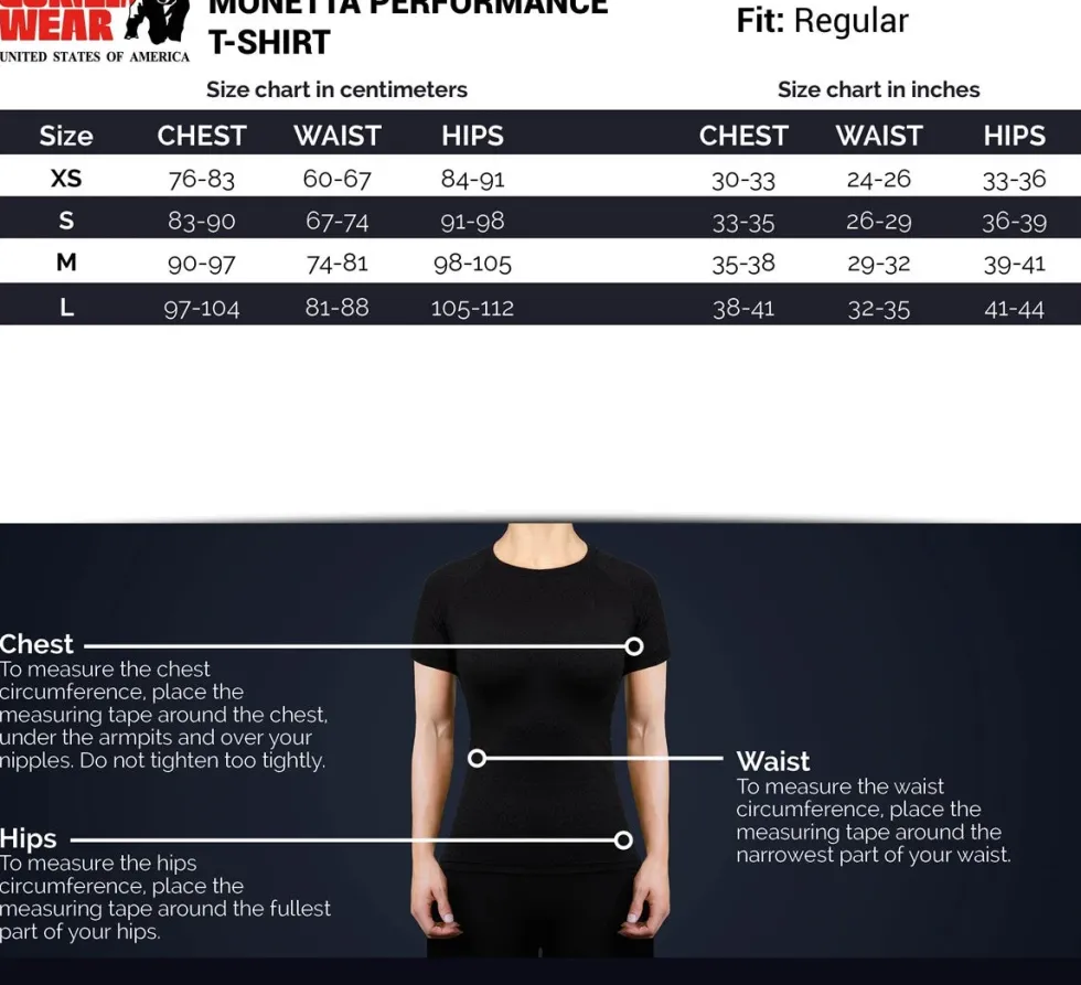 Gorilla Wear Monetta Performance T-Shirt - Grijs Gemeleerd/Zwart