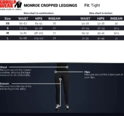 Gorilla Wear Monroe Cropped Legging - Zwart