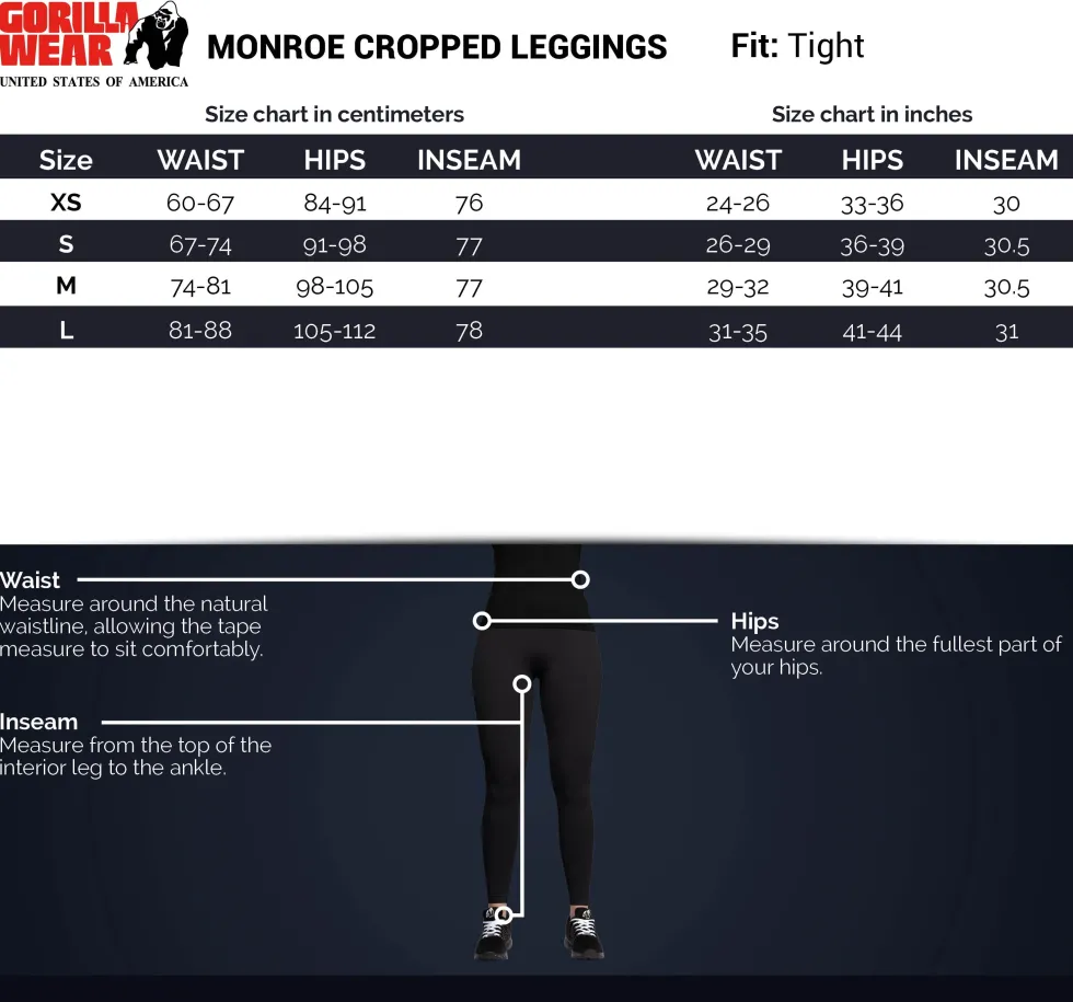 Gorilla Wear Monroe Cropped Leggings - Grijs