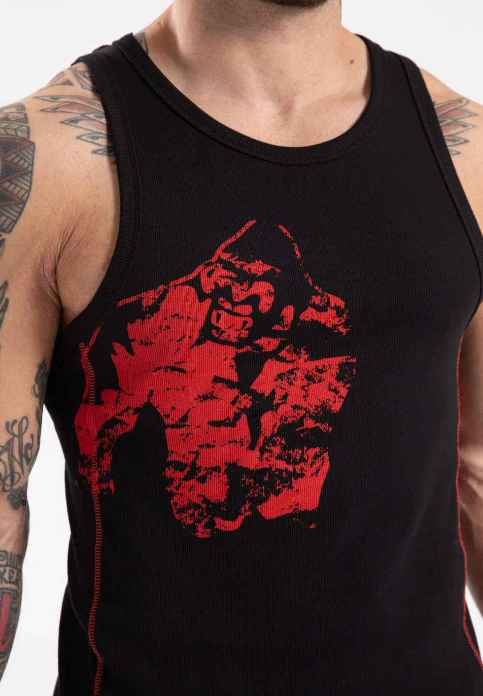 Gorilla Wear Monterey Tank Top - Zwart/Rood