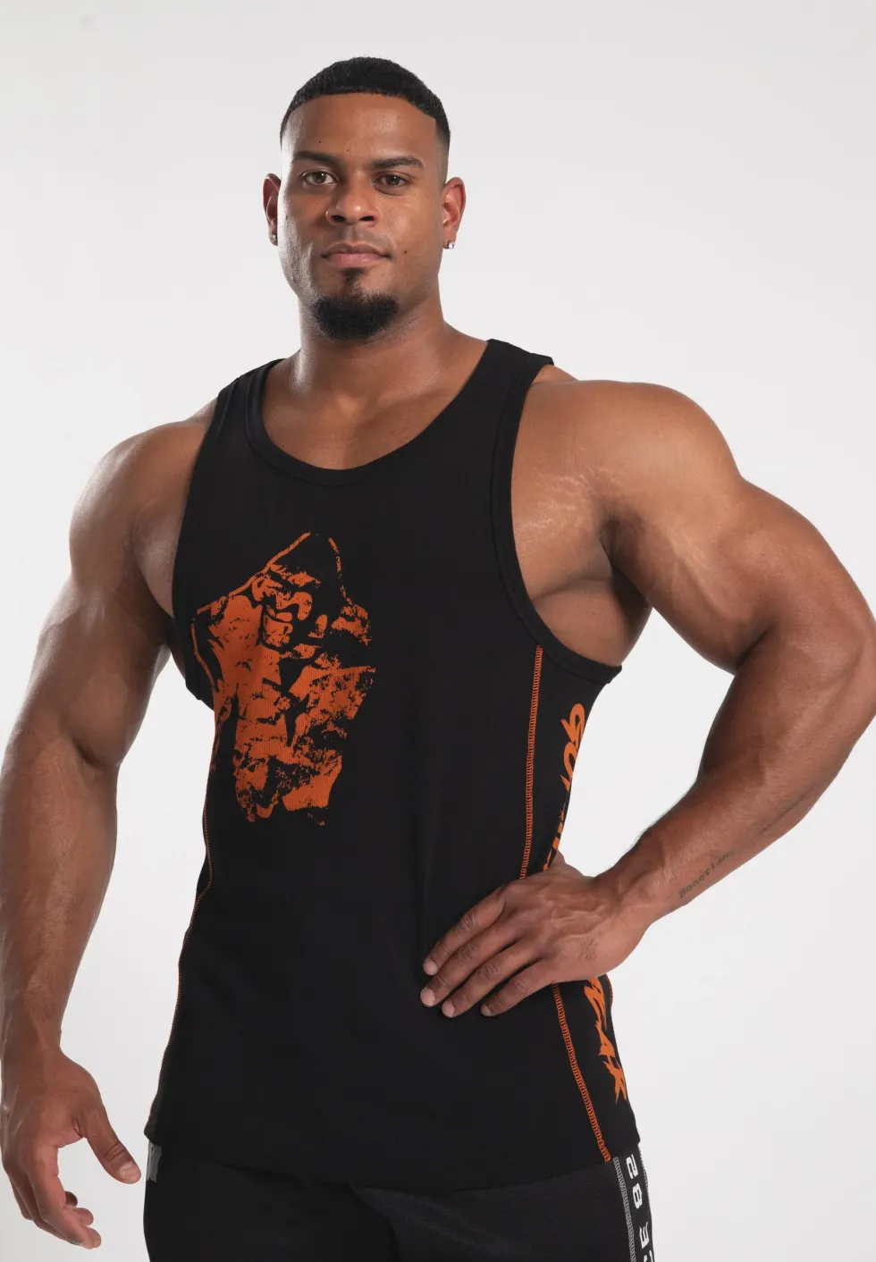 Gorilla Wear Monterey Tank Top - Zwart/Oranje