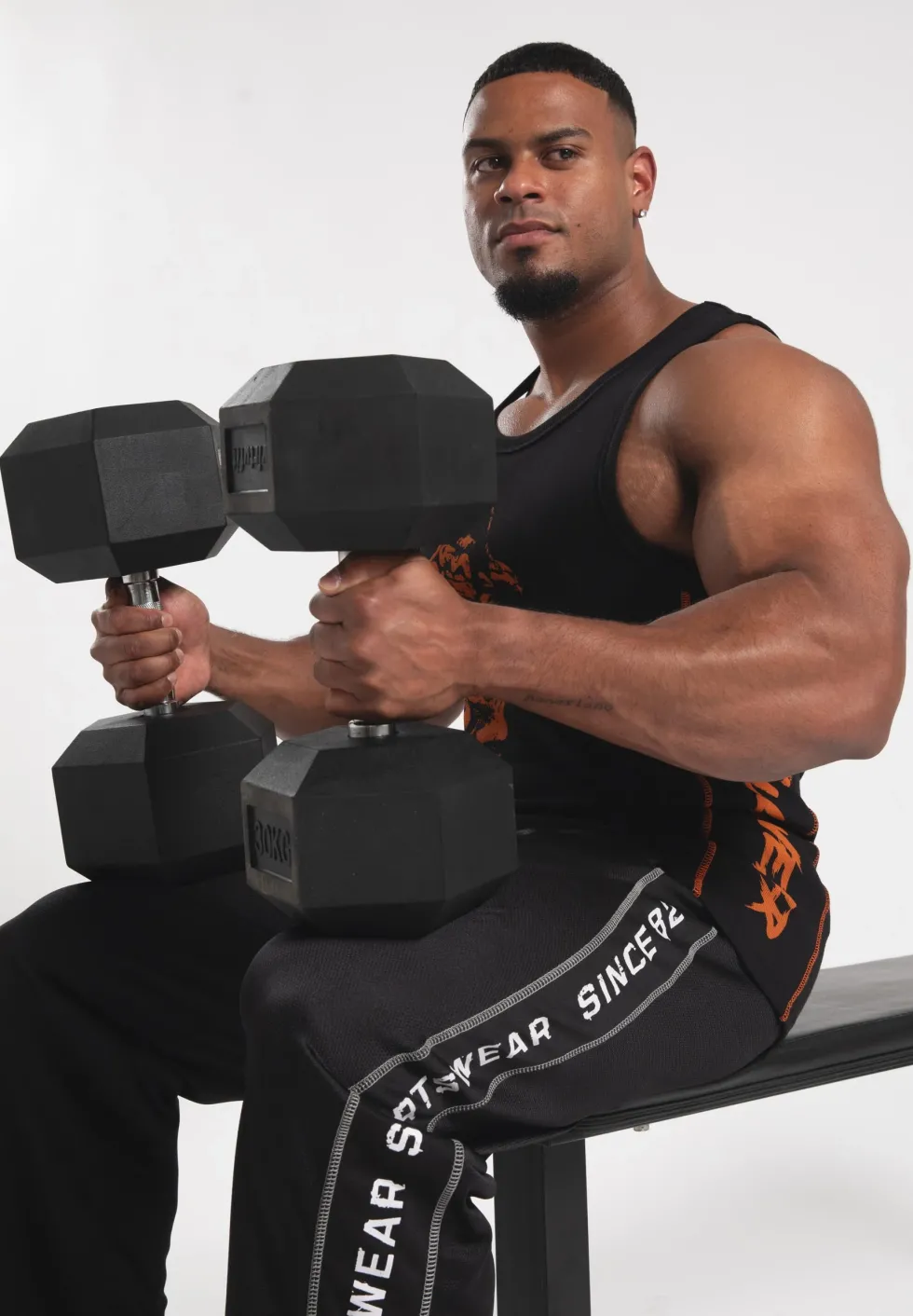 Gorilla Wear Monterey Tank Top - Zwart/Oranje