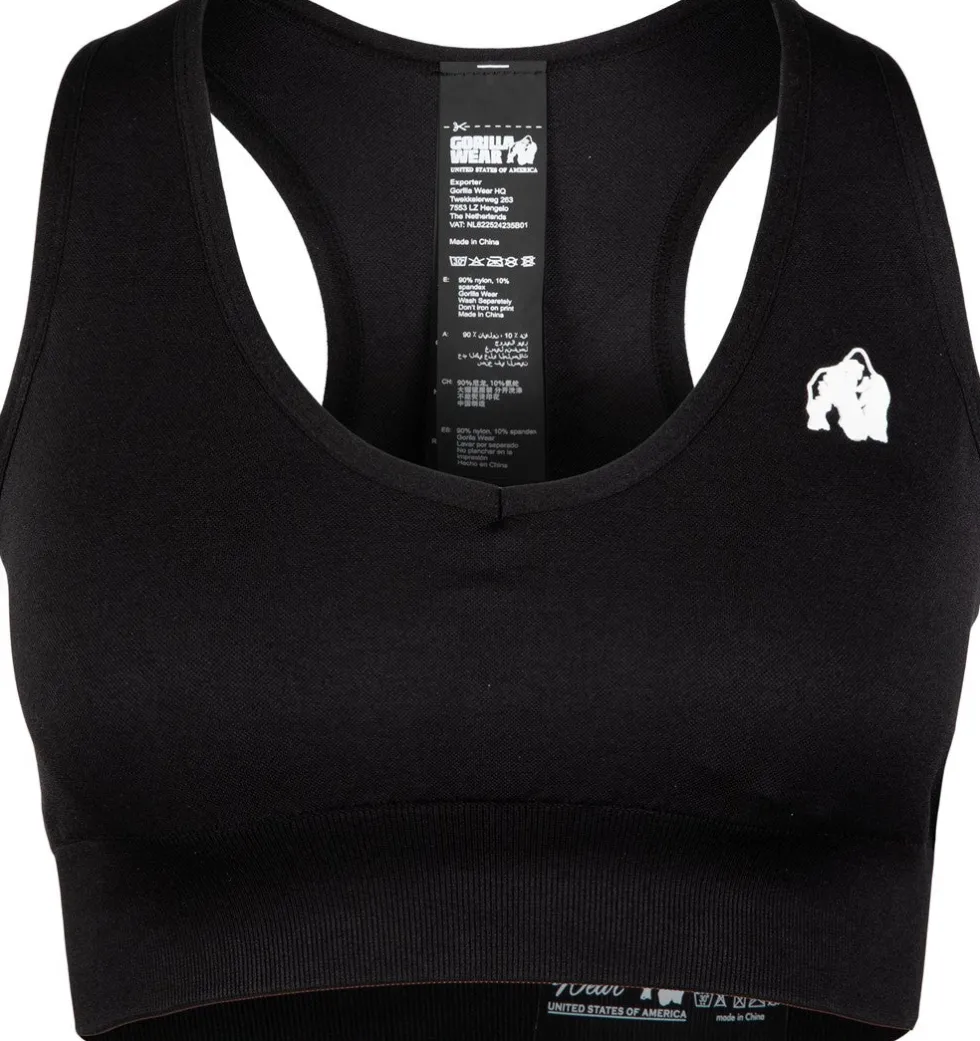 Gorilla Wear Neiro Seamless Sportbeha - Zwart
