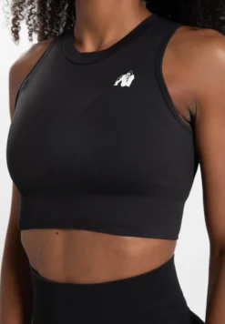 Gorilla Wear Olivia Seamless Crop Top - Zwart