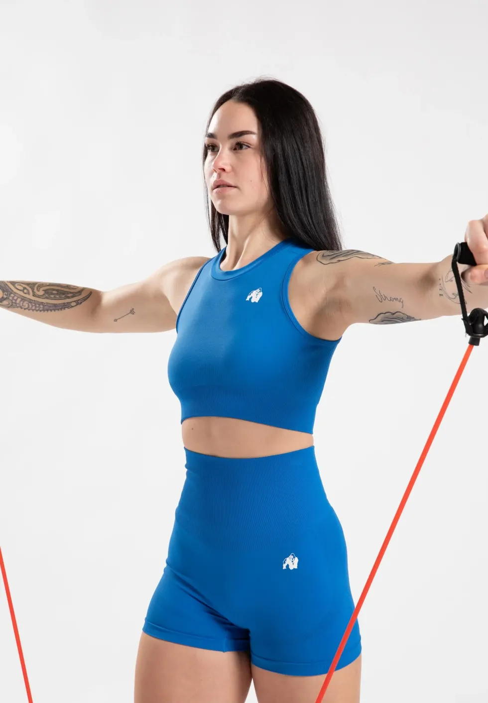Gorilla Wear Olivia Seamless Crop Top - Blauw