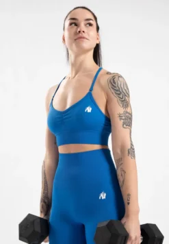 Gorilla Wear Olivia Seamless Sportbeha - Blauw