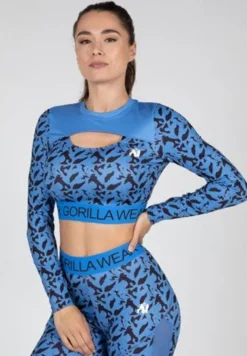 Gorilla Wear Osseo Cropped Longsleeve - Blauw