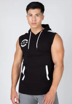 Gorilla Wear Oswego Mouwloos T-shirt met Capuchon - Zwart