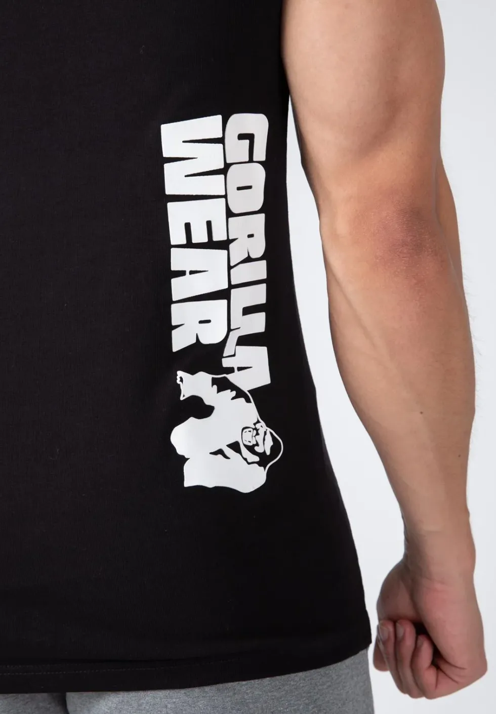 Gorilla Wear Oswego Mouwloos T-shirt met Capuchon - Zwart