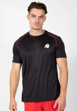 Gorilla Wear Performance T-Shirt - Zwart/Rood