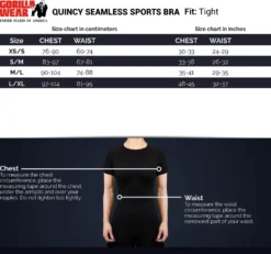 Gorilla Wear Quincy Seamless Sportbeha - Zwart