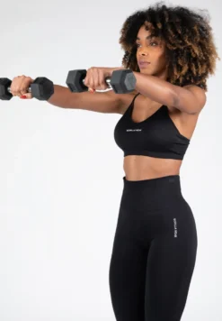 Gorilla Wear Quincy Seamless Sportbeha - Zwart