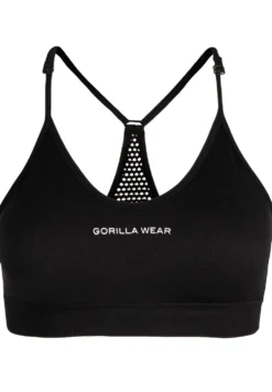 Gorilla Wear Quincy Seamless Sportbeha - Zwart