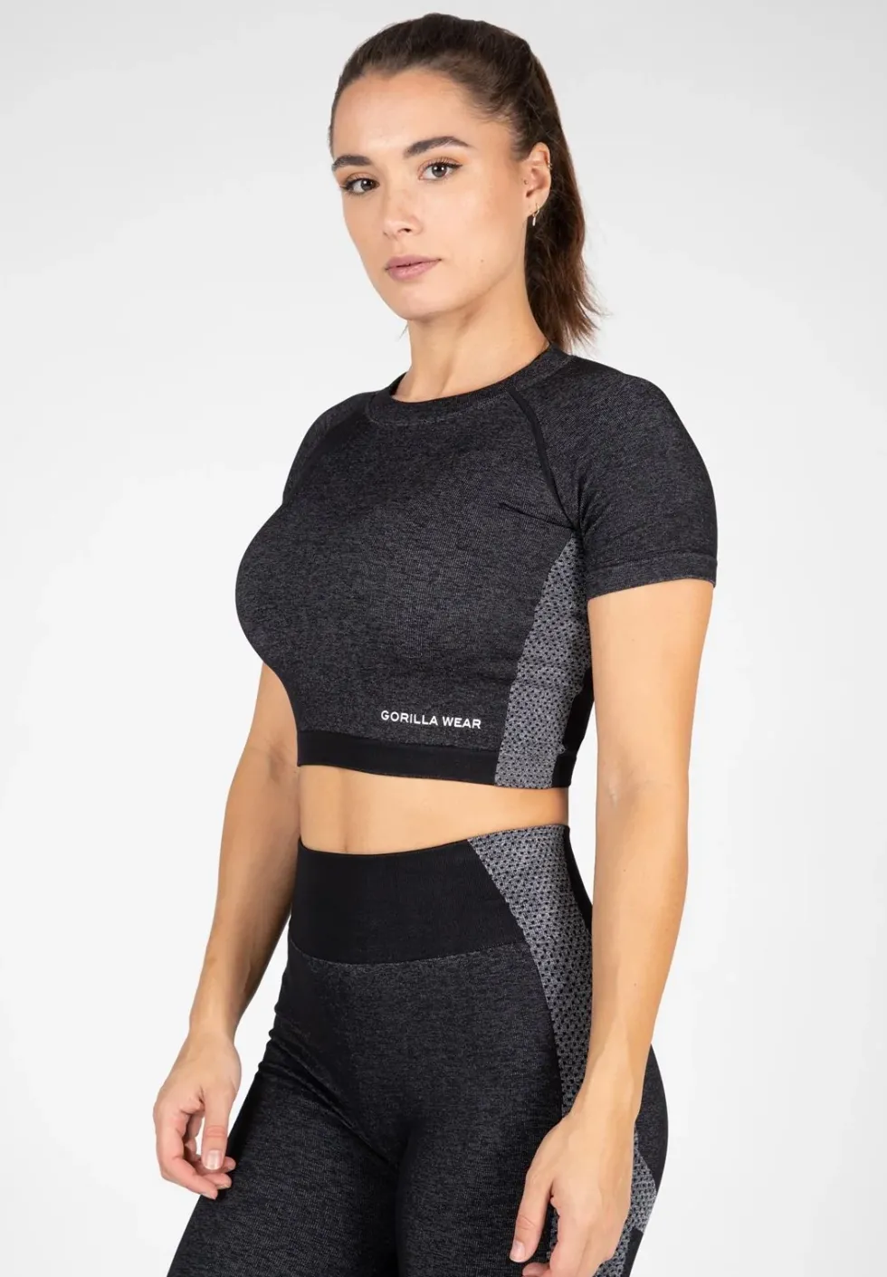 Gorilla Wear Selah Seamless Crop Top - Zwart