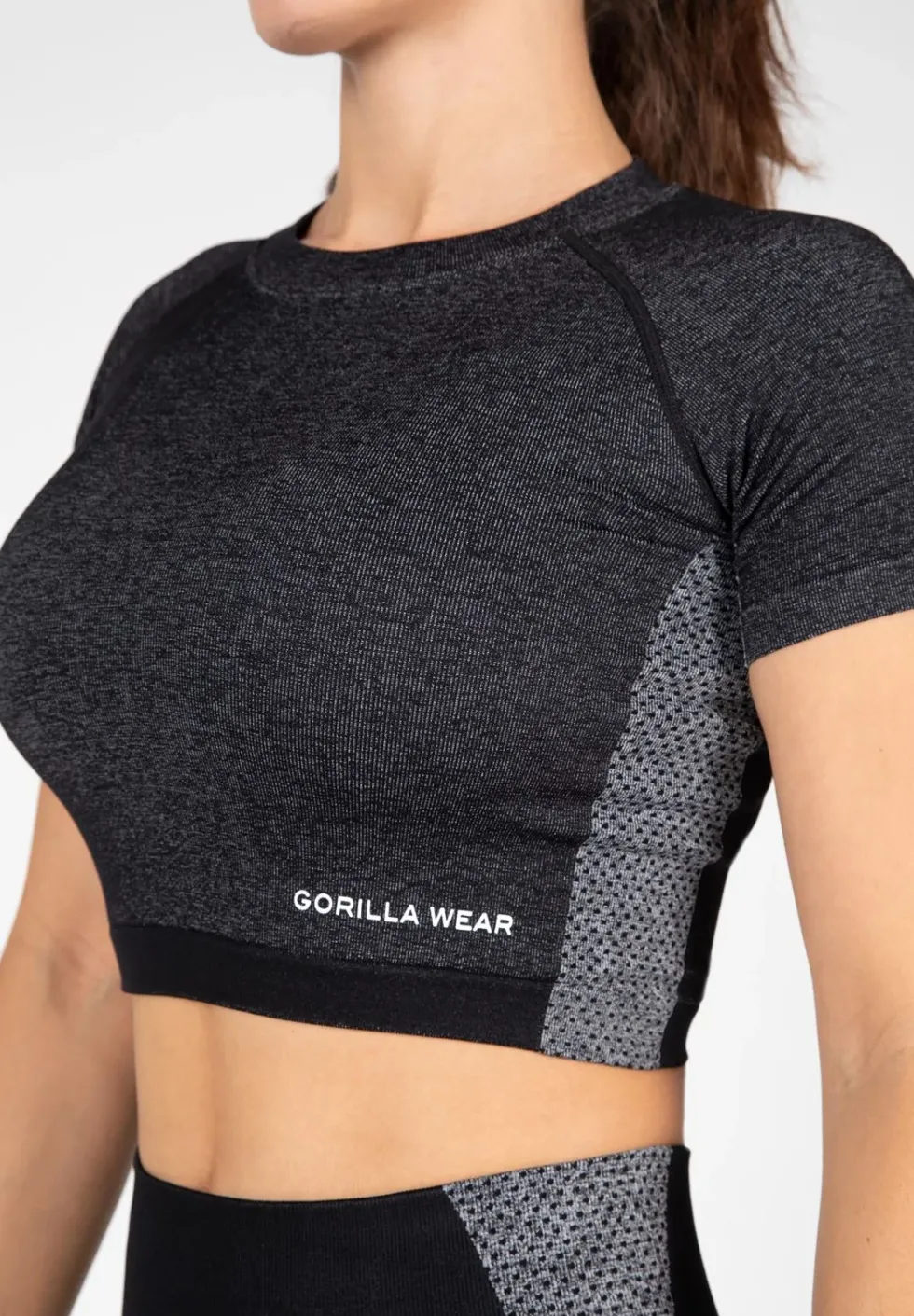 Gorilla Wear Selah Seamless Crop Top - Zwart