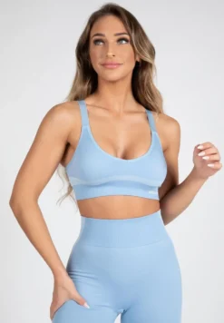 Gorilla Wear Selah Seamless Sportbeha - Lichtblauw