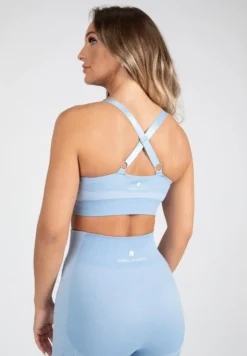 Gorilla Wear Selah Seamless Sportbeha - Lichtblauw