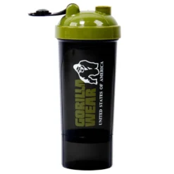 Gorilla Wear Shake Beker - 500 ml - Zwart/Legergroen