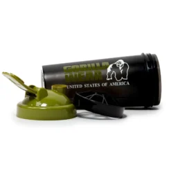 Gorilla Wear Shake Beker XXL - 1000 ml - Zwart/Legergroen