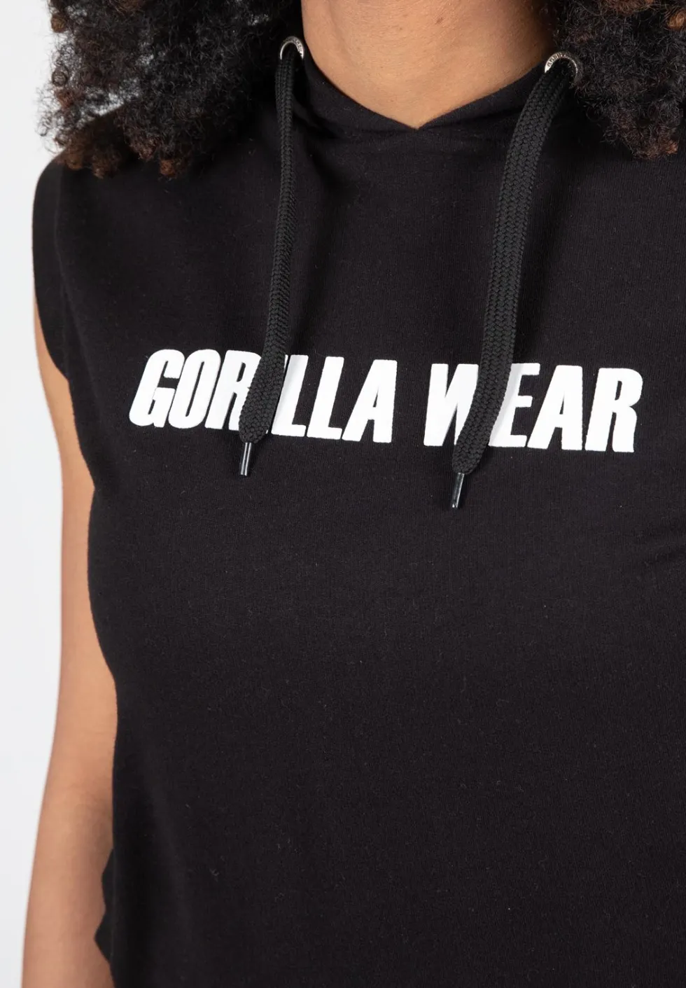 Gorilla Wear Virginia Mouwloze Hoodie - Zwart