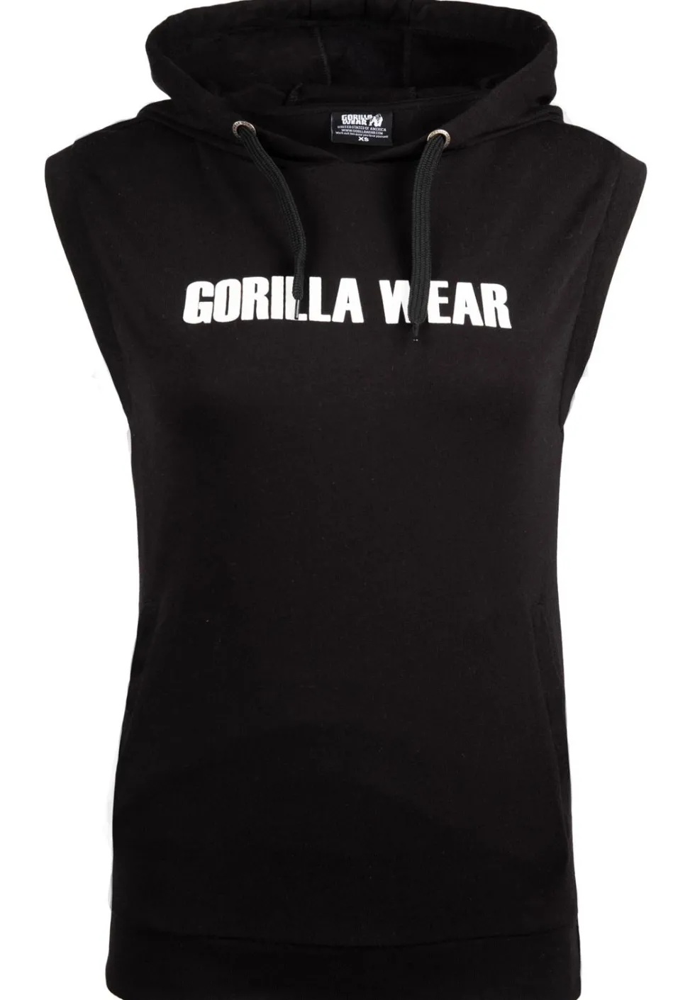 Gorilla Wear Virginia Mouwloze Hoodie - Zwart
