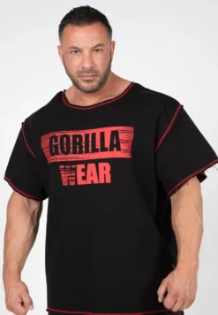 Gorilla Wear Wallace Workout Top - Zwart/Rood