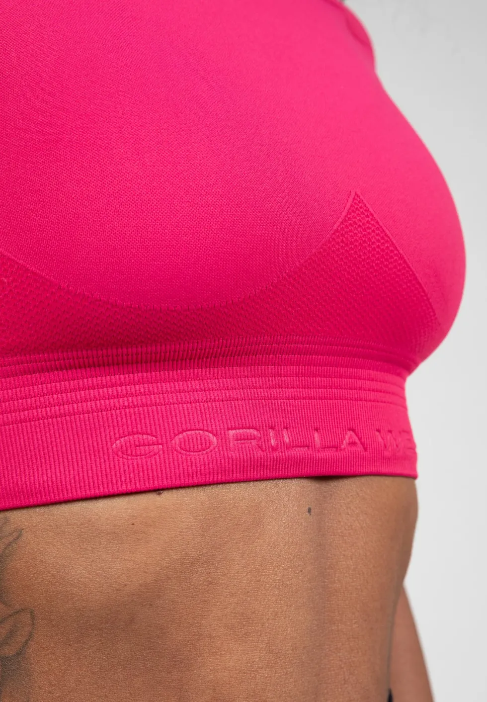 Gorilla Wear Whitney Seamless Crop Top - Roze