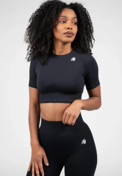 Gorilla Wear Whitney Seamless Crop Top - Zwart