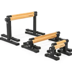 Gymstick Premium Parallettes - Opdruksteunen - Hout/Zwart
