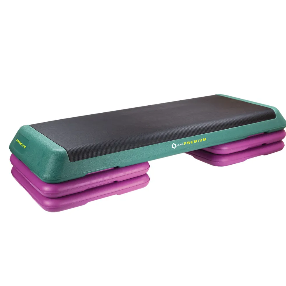 HMS Fitness Aerobic Step - Zwart/Groen/Roze