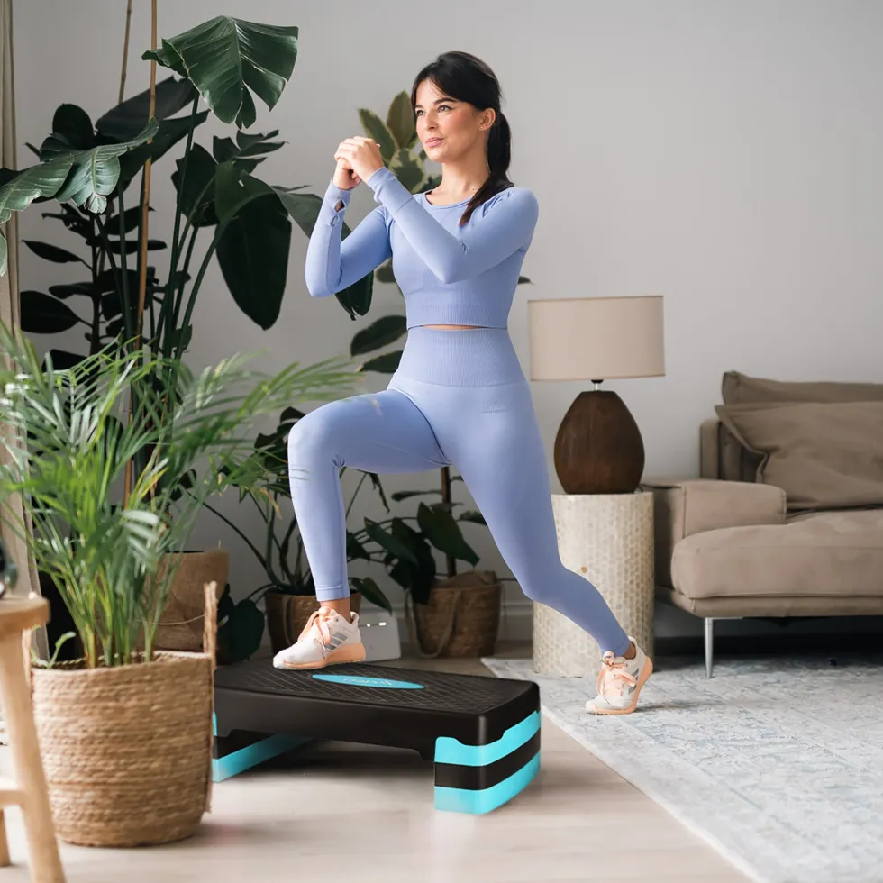 HMS Fitness Aerobic Step - Zwart/Blauw