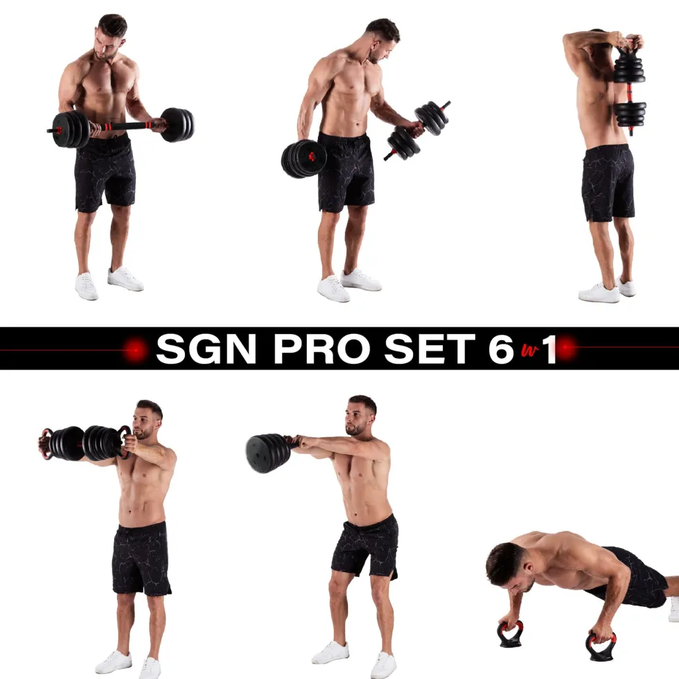 HMS Fitness 6-in-1 Krachttraining Set - 40 kg