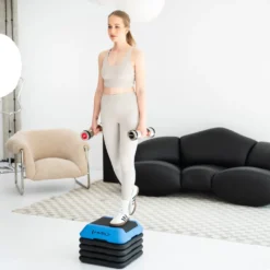 HMS Fitness Mini Aerobic Step - Zwart/Blauw