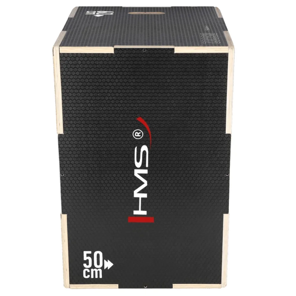 HMS Fitness Plyobox Hout - 75 x 60 x 50 cm - Zwart
