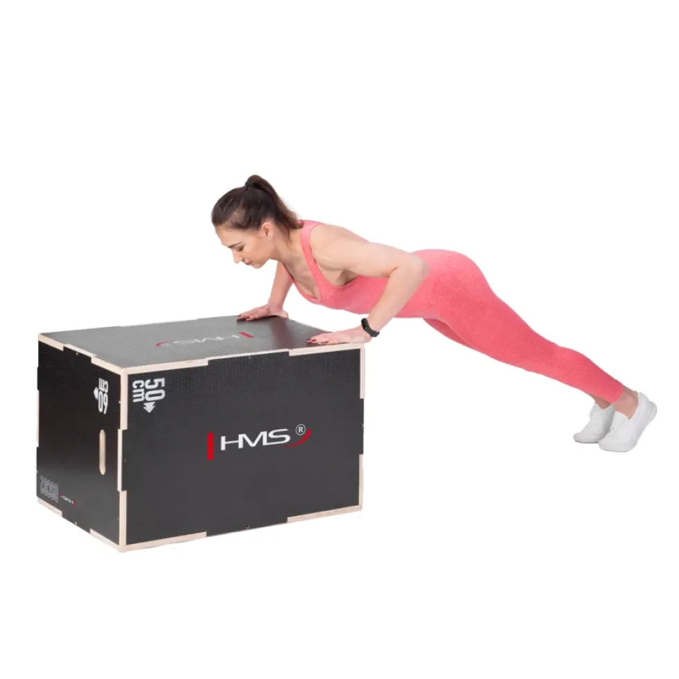 HMS Fitness Plyobox Hout - 75 x 60 x 50 cm - Zwart