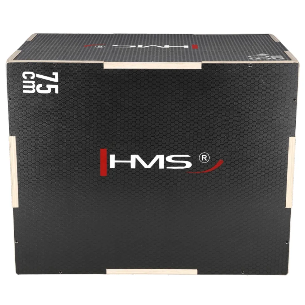 HMS Fitness Plyobox Hout - 75 x 60 x 50 cm - Zwart