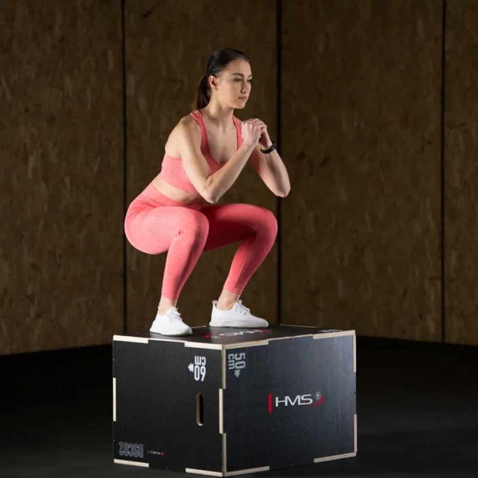 HMS Fitness Plyobox Hout - 75 x 60 x 50 cm - Zwart