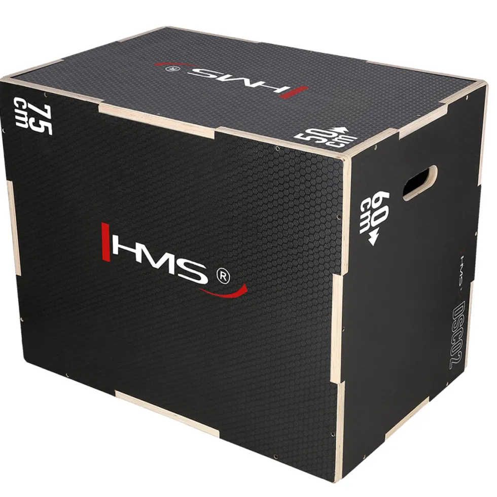 HMS Fitness Plyobox Hout - 75 x 60 x 50 cm - Zwart