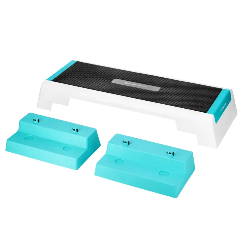 HMS Fitness Premium Aerobic Step - Wit/Blauw