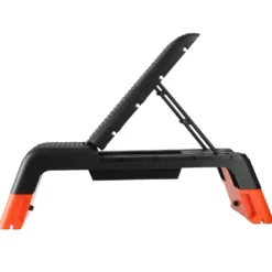 HMS Fitness Verstelbare Fitness Step Pro - Aerobic Stepper - Zwart/Oranje